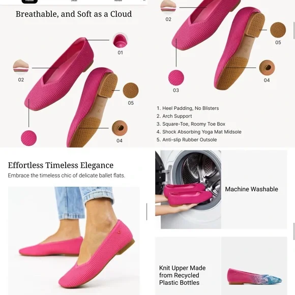 Red Women's Flats - Picture 16 of 16